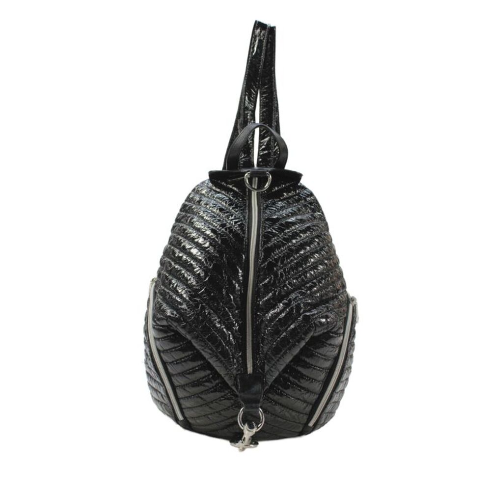 Rebecca Minkoff Womens Nylong Polyester Multi Zip Backpack Black